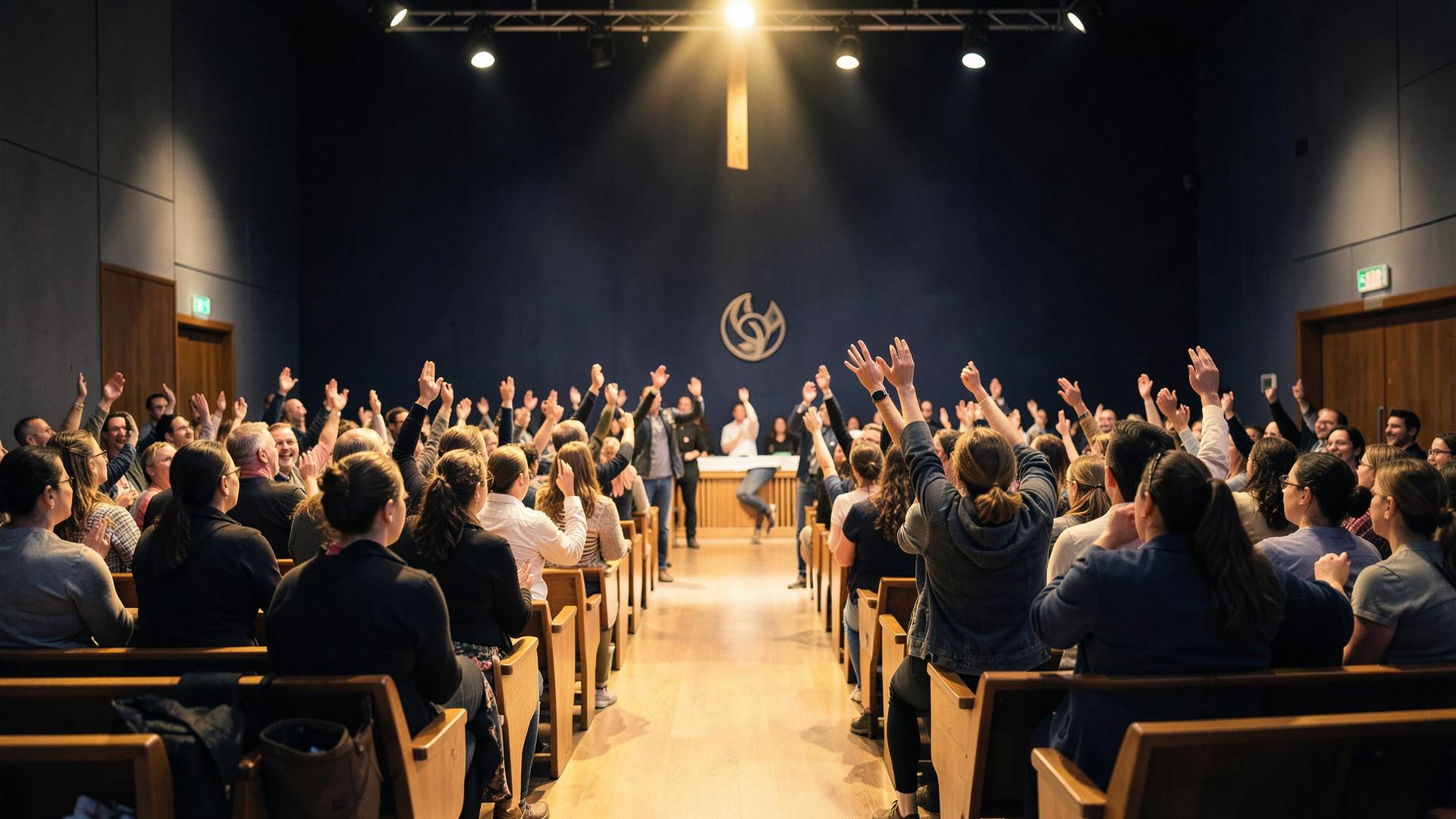 Congregation worshipping together at Life Portal Ministries
